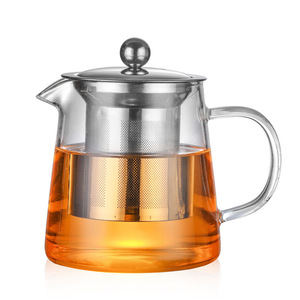 Bouilloire sifflante en verre borosilicate résistant à la chaleur, double paroi, design moderne, portable, écologique, pour thé en vrac - Product Image 5