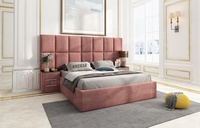 Lit Double Simple et nordique, Design de luxe, en tissu, ensemble de meubles de chambre à coucher
