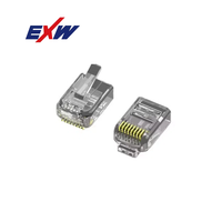 Connecteurs Cat6 8P8C RJ45 (extrémités Cat6/prises modulaires RJ45/fiches Ethernet/connecteur réseau) avec barre de charge