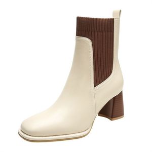 <span class=keywords><strong>Stivaletti</strong></span> da <span class=keywords><strong>Donna</strong></span> alla Moda Coreana Autunno Inverno 2024, Nuovo Design Personalizzato con Tacco Alto Sottile e Corto - Product Image 5