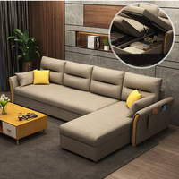 Sofá Cama Multifuncional para Sala de Estar, Económico, Plegable, Doble, Retráctil, Individual, con Banco para Sentarse, de Madera Maciza