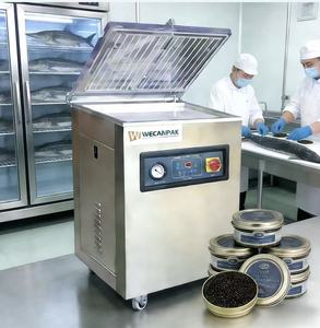 Machine de scellage sous vide pour caviar, robuste, en acier inoxydable 304, avec arrêt d'urgence, semi-automatique, pour la sécurité en usine, Wecanpak, garantie 1 an - Product Image 3