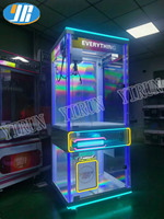 Machine à griffes à monnayeur, prix d'usine, transparente, pour peluches et jouets, avec accepteur de billets et lecteur de cartes