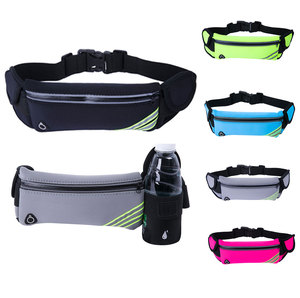 Sport Money Belt Fanny Pack Ceinture de course Sac de <span class=keywords><strong>taille</strong></span> avec porte-bouteille d'eau - Product Image 1