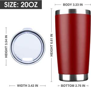 Gobelet à vin isotherme en acier inoxydable de 20 oz avec revêtement en poudre de haute qualité en gros - Product Image 2
