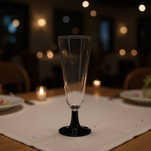 Copa de Cava Desechable de Diseño Moderno, 150CC, Plástico Transparente Negro PP para Champán, 1206R, Reutilizable, Múltiples Usos - Product Image 3