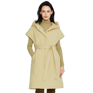 Chaleco acolchado de marca de diseñador para mujer, chaquetas cortas sin mangas para mujer, chalecos de plumón de pato para mujer