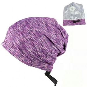 Gorro de satén para dormir, ajustable, con forro de seda, estilo holgado, para dormir por la noche - Product Image 1