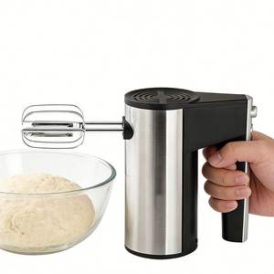 Batteur Électrique Manuel au <span class=keywords><strong>Meilleur</strong></span> Prix avec Base de Rangement, Fouets à Œufs, Crochets Pétrisseurs, Fouets Métalliques – Appareil Électroménager - Product Image 1