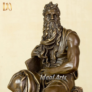 Statue da Tavolo in Bronzo di Mosè, Sculture Artistiche Occidentali Famose, Vendita all'Ingrosso - Product Image 5