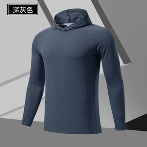 Sudadera Deportiva con Capucha para Hombre, de Secado Rápido, Transpirable, de Manga Larga, para Gimnasio, Running, con Capucha - Product Image 6
