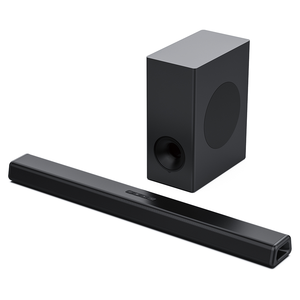 ซาวด์บาร์ไร้สายดีไซน์ทันสมัย พร้อมซับวูฟเฟอร์ กำลังขับ 300 วัตต์ ระบบโฮมเธียเตอร์ 2.1 แชนแนล รองรับบลูทูธ 5.0 - Product Image 1