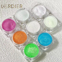 Grosses paillettes lumineuses pour ongles, paillettes scintillantes dans le noir, poudre noctilucente, poudre phosphorescente