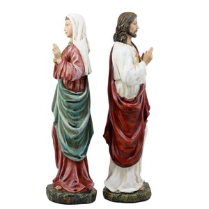 Figura Religiosa Católica de Resina, Juego de 2 de María y Jesús, LF03292 - Product Image 4