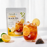 Sachets de thé noir glacé au citron et au miel, marque privée OEM, pour vente en gros, boisson estivale, sachet refermable
