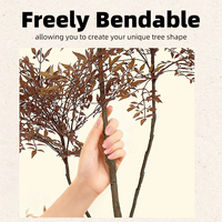 Bonsaï en pot décoratif et réaliste, plantes artificielles de bambou Nandina faciles d'entretien pour la décoration intérieure