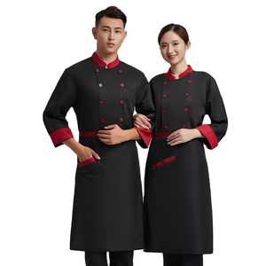 Uniformes de Chef para restaurante de Hotel, <span class=keywords><strong>ropa</strong></span> de trabajo de cocina de manga larga con doble botonadura para hombre, <span class=keywords><strong>ropa</strong></span> de cocina trasera de talla grande - Product Image 4