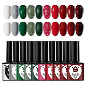 10 pièces/ensemble Gel vernis à ongles ensemble vin rouge couleurs Gel ongles ensemble <span class=keywords><strong>Semi</strong></span> <span class=keywords><strong>Permanent</strong></span> tremper hors Air sec pour <span class=keywords><strong>manucure</strong></span> noël Art vernis - Product Image 1