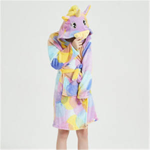 Peignoir de haute qualité <span class=keywords><strong>pas</strong></span> <span class=keywords><strong>cher</strong></span>, longue robe de nuit, robe de chambre, <span class=keywords><strong>pyjama</strong></span> en flanelle de coton pour filles, robes de <span class=keywords><strong>licorne</strong></span> - Product Image 3