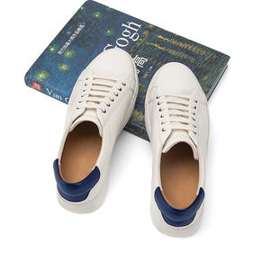 Scarpe Classiche Retrò da Uomo in Vera Pelle, Bianche, con Suola Piatta da 3 cm, Comode per Camminare - Product Image 4