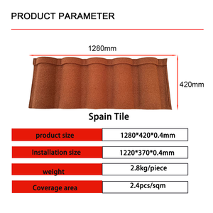 Tejas Metálicas con Recubrimiento de Piedra de Alta Calidad, Tipo <span class=keywords><strong>España</strong></span>, Material de Construcción para Techos - Product Image 6