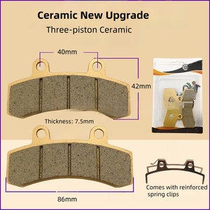 Accessoires de freinage : Plaquettes de frein à trois pistons, Plaquettes de frein à disque en céramique à double liaison pour vélo électrique - Product Image 6