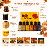 Collection de parfums d'automne 100% naturels de luxe OEM pour la fabrication de bougies, les soins capillaires et les soins corporels