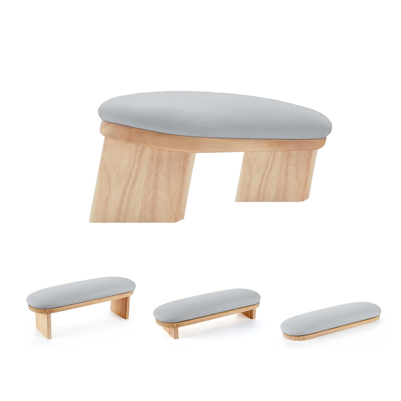 Reposamanos de cuatro niveles gris