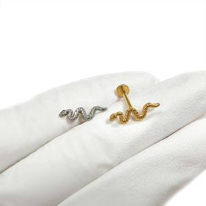 एटम F136 टाइटेनियम 16g सांप लैरेट कान नाखून पुरुषों और महिलाओं के लिए नाक के जानवर कान के गहने - Product Image 6