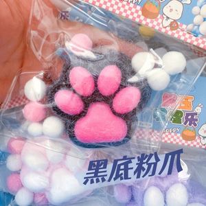 New Production Custom Plush Toy Funny Extra Soft Anime Stickers Small Clear Taba <b>Cat</b> Paw <b>Squishy</b> - Product Image 2
