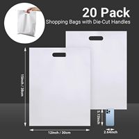 Sacs en plastique personnalisés YC avec poignées découpées, sacs de courses, sacs de boutique pour cadeaux de fête
