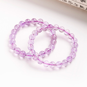 Venta al por mayor de piedras preciosas naturales, amatista boliviana, pulsera de cuentas de cristal para mujeres, energía curativa, regalo de joyería de cristal - Product Image 2