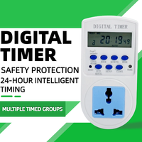 Temporizador Digital Programable Inteligente de 24 Horas, Enchufe con Interruptor de Tiempo de 24H, con Modo Automático/Manual para Electrodomésticos