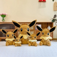 Boneka Pokemon Eevee Lucu Grosir Baru, Mainan Anak Warna Cokelat Laris Manis, Mainan Anak-Anak