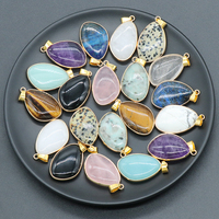 Pendentif Goutte d'Eau en Cristal Plaqué Or pour Enfants, 50 Pièces, Accessoires de Fabrication de Bijoux Tendance, Design Facetté pour Cadeaux