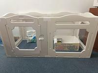 Clôture pour chien en plastique à motifs solides, à assembler soi-même, pour intérieur et extérieur, cage pour animaux de compagnie, écologique, pour chiens de petite et moyenne taille