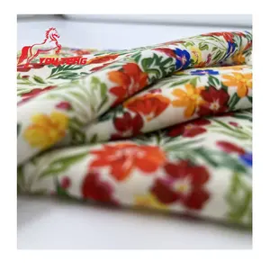 Factory Custom Haut freundliche 100% Viskose Bali Rayon Stoff Floral Challis gewebte Siebdruck Voile für Sommerkleid ung