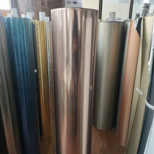 2024 Wholesales New Design Metal Texture Furniture PVC Film Lamination Decorative Film Pvc Membrane Foil