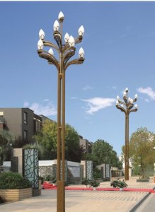 Lampadaire LED décoratif en alliage d'aluminium bronze IP65 3500K blanc chaud, culot E27, garantie 10 ans, angle de faisceau 360° pour l'éclairage - Product Image 2