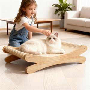 ZMaker Nova Cama Arranhador para Gatos de <span class=keywords><strong>Sisal</strong></span> para Uso Interno, Resistente ao Desgaste, Anti-fragmentos, Anti-arranhões, Cadeira para Gatos, Poste Arranhador de <span class=keywords><strong>Sisal</strong></span> Natural - Product Image 5