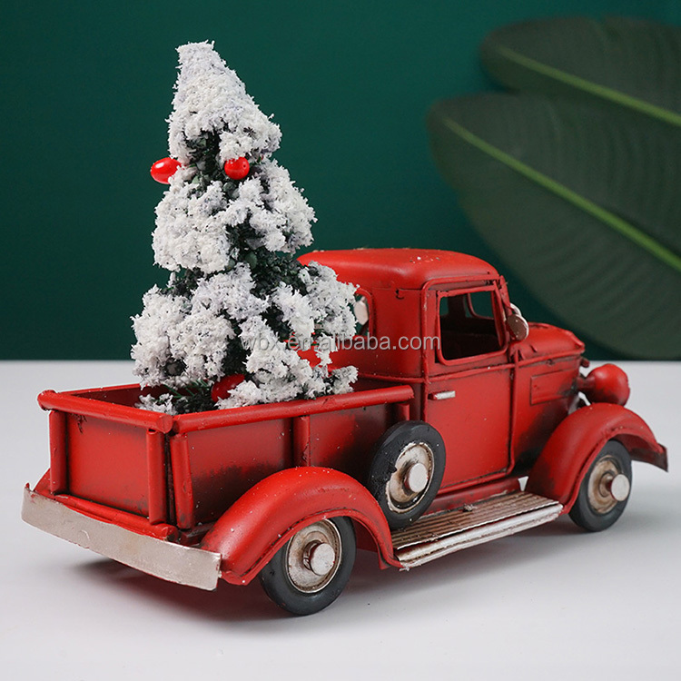 Decorazioni Natalizie In Legno – Tema Camion Vintage (addobbi Per Albero) - 3