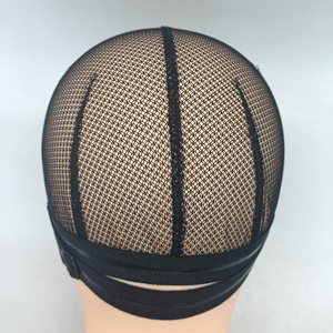 Mũ tóc giả màu đen thoáng khí để làm tóc giả tốt nhất lưới ren phía trước mũ tóc giả với dây đai điều chỉnh nắp lưới trong kho - Product Image 2