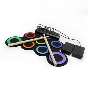 Batería Electrónica para niño rollo principiante práctica tambor almohadilla de carga USB tambor pedales <span class=keywords><strong>instrumento</strong></span> Musical - Product Image 4