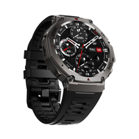 Montre connectée sportive robuste pour homme avec moniteur de fréquence cardiaque, notifications WhatsApp, appels Bluetooth, mode GPS