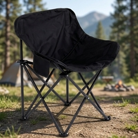 Chaise pliable légère et portable en acier au carbone durable, design chinois, avec tissu Oxford à séchage rapide