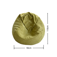 Fauteuil pouf douillet, grand canapé de sol en forme de goutte d'eau, pouf relaxant avec housse amovible pour salon et chambre