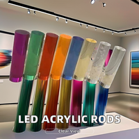 Jouet mural sensoriel éclairé avec chevilles en acrylique multicolore Multi LED Pegboard Colored PMMA Sticks Plastic Colorful Acrylic Peg Rod