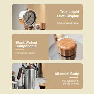 Chauffe-eau portable semi-automatique 1600 ml à chauffage électromagnétique électrique et à gaz pour usage intérieur et extérieur, avec mousseur à <span class=keywords><strong>lait</strong></span> vapeur - Product Image 3