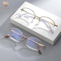 Gafas de Titanio Puro 3003, Montura Grande, Montura Óptica de Media Montura, Venta Directa de Fábrica