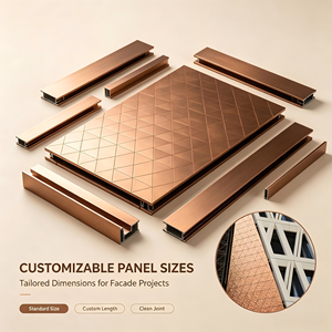 Murs-rideaux contemporains à surface miroir anti-corrosion pour l'extérieur des bâtiments - Product Image 3